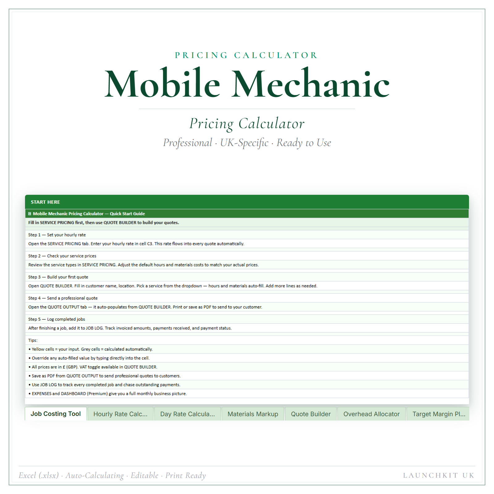 Backpack Temptale Mechanic Hourly Rate UK 2026: Mobile £40–£70, Garage £60–£90