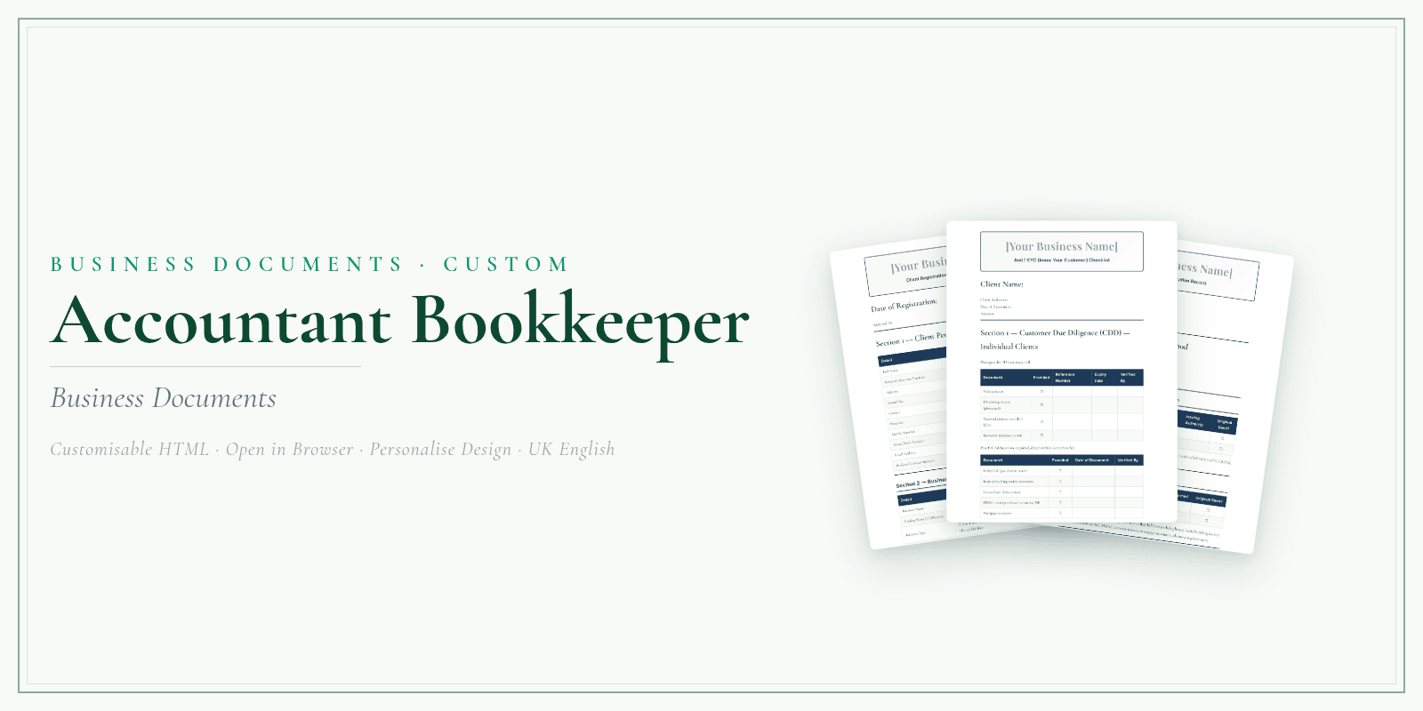 Business Documents — Customisable