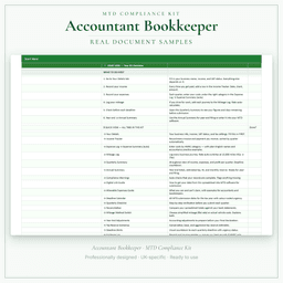 MTD Compliance Kit — Premium — Sample document pages