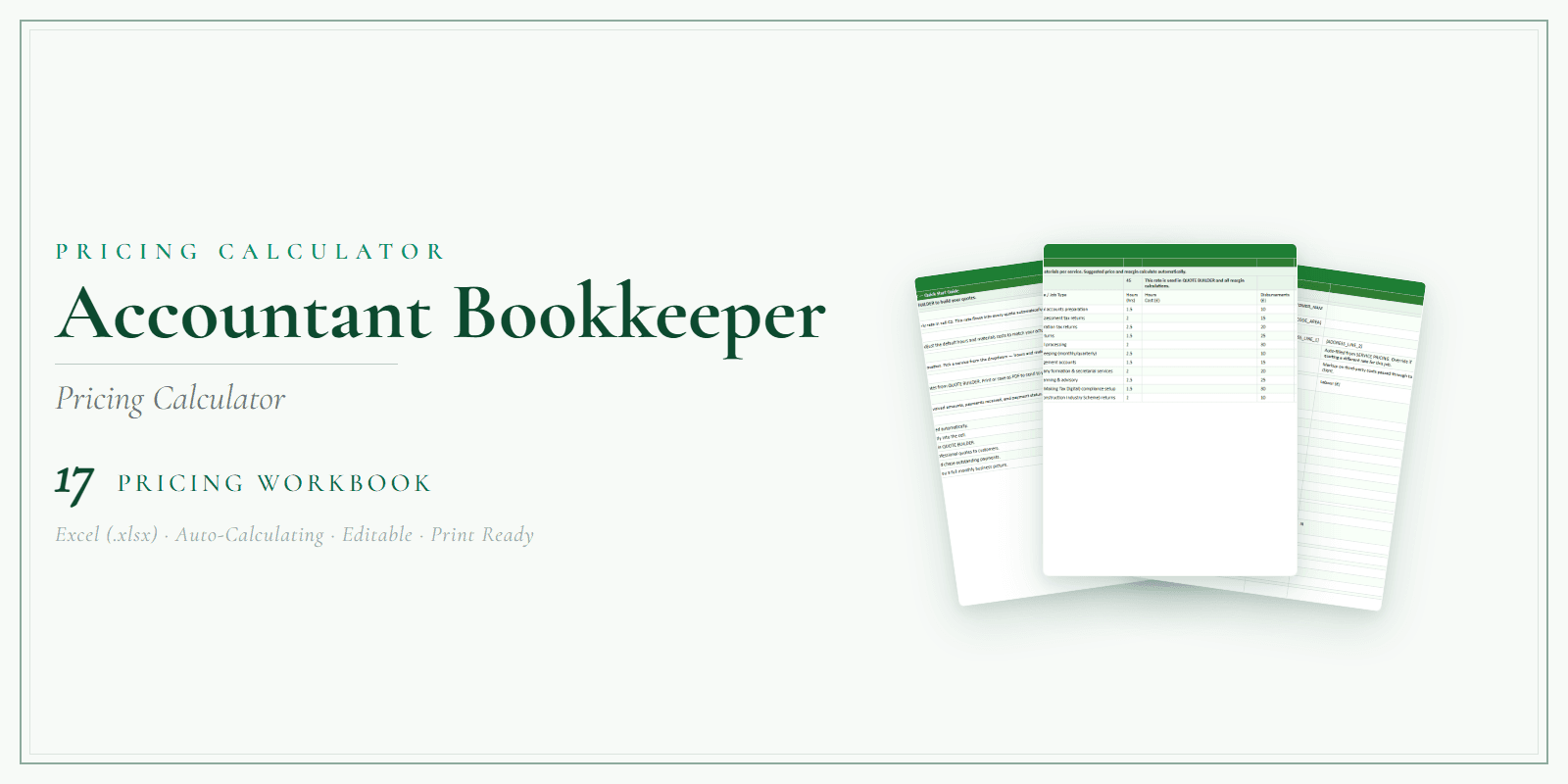 Pricing Calculator — Premium — Product overview