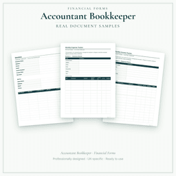Financial Forms Bundle — Standard — Sample document pages
