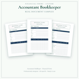 Financial Forms Bundle — Custom — Sample document pages