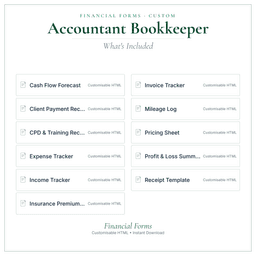 Financial Forms Bundle — Custom — What's included