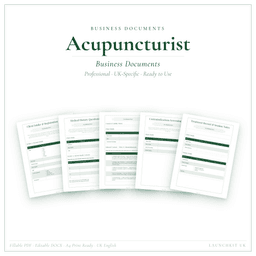Acupuncturist — Business Documents — Premium, PDF and editable DOCX product preview