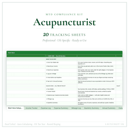 Acupuncturist — MTD Compliance Kit — Premium, Excel workbook product preview