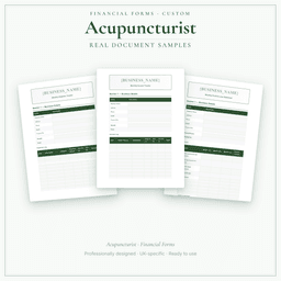 Financial Forms Bundle — Custom — Sample document pages