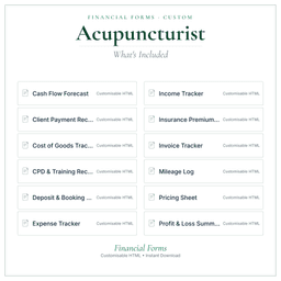 Financial Forms Bundle — Custom — What's included