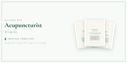 Acupuncturist — AI Copy Kit, PDF and editable DOCX product overview