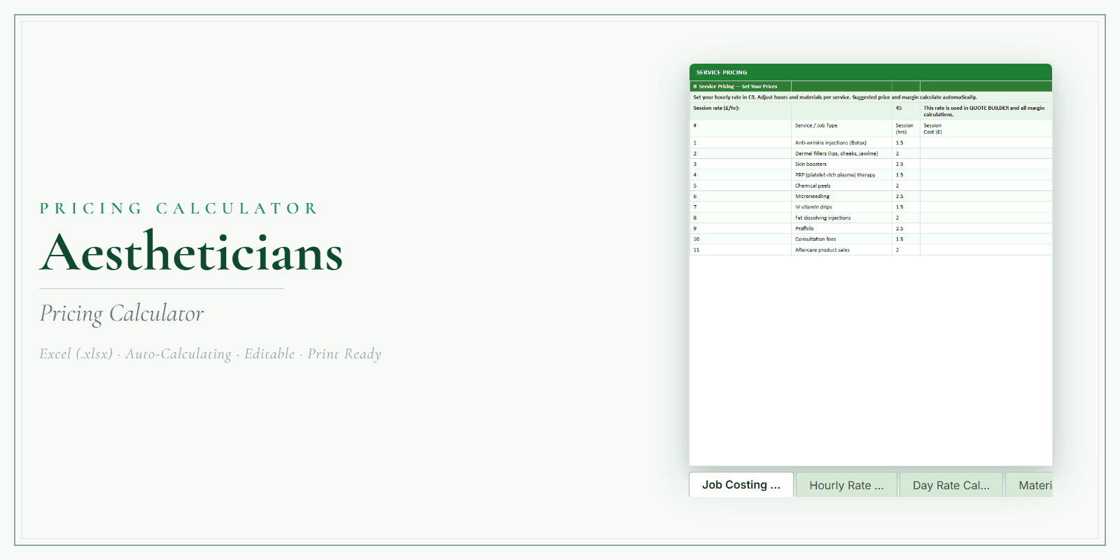 Pricing Calculator — Premium — Product overview