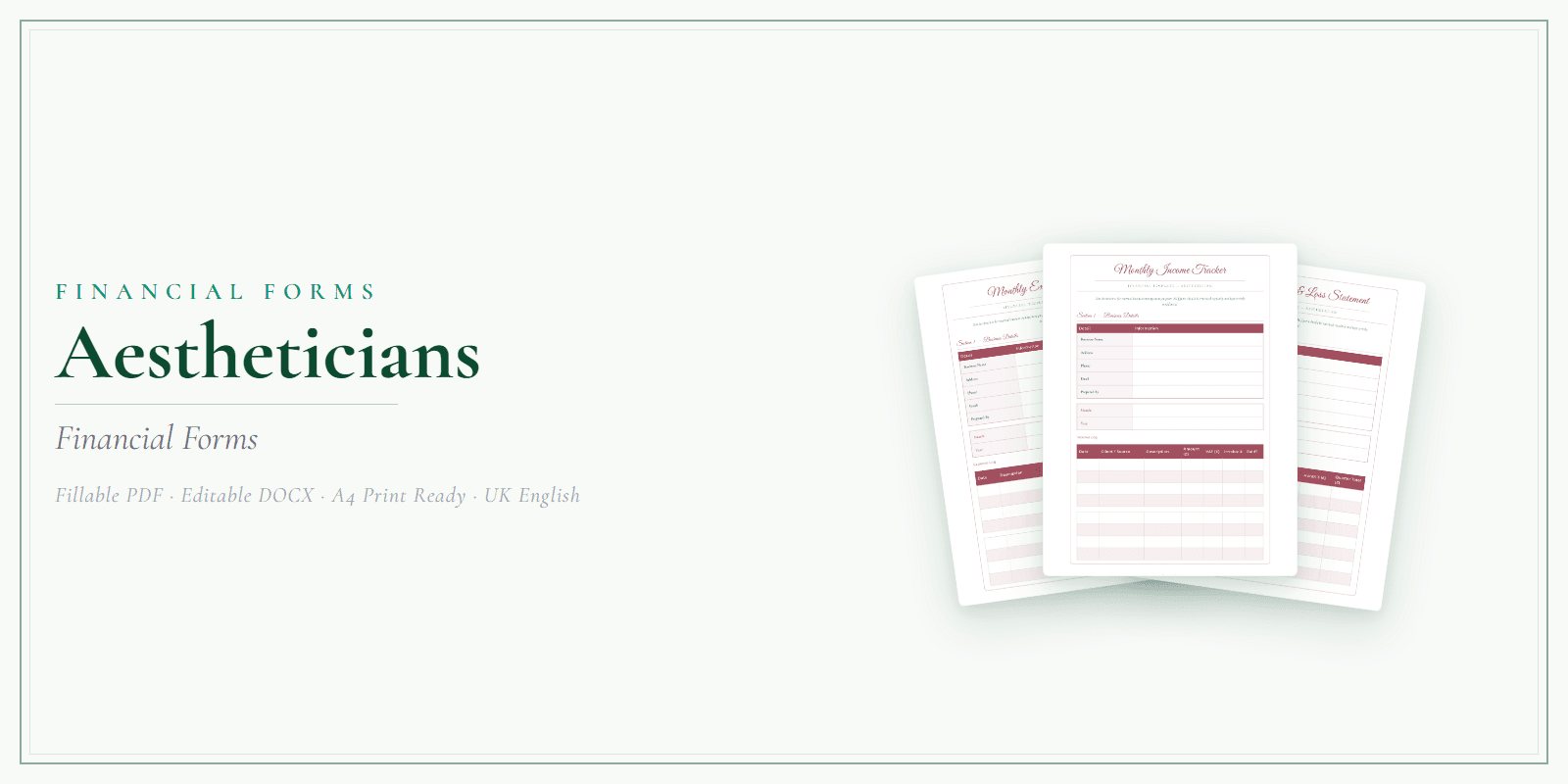 Financial Forms Bundle — Premium — Product overview