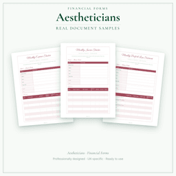 Financial Forms Bundle — Premium — Sample document pages