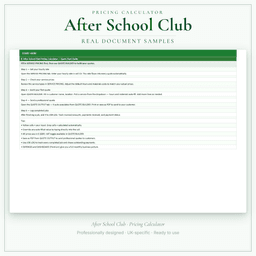 Pricing Calculator — Premium — Sample document pages