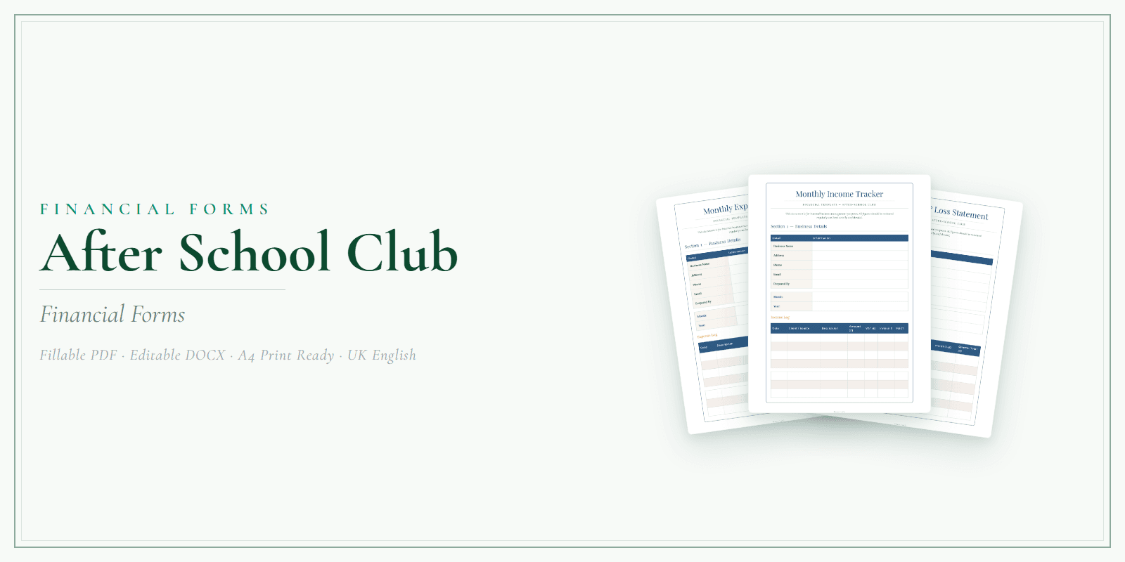 Financial Forms Bundle — Premium