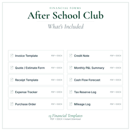 Financial Forms Bundle — Premium — What's included
