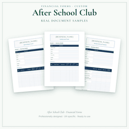 Financial Forms Bundle — Custom — Sample document pages