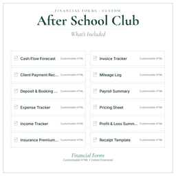 Financial Forms Bundle — Custom — What's included