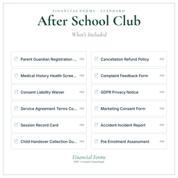 Financial Forms Bundle — Standard — What's included