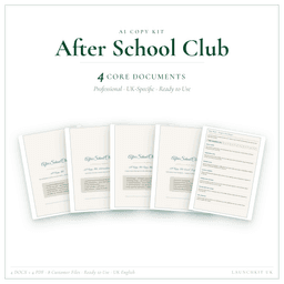After School Club — AI Copy Kit, PDF and editable DOCX product preview