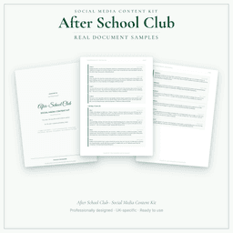 Social Media Content Kit — Sample document pages