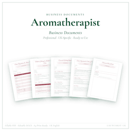 Aromatherapist — Business Documents — Premium, PDF and editable DOCX product preview