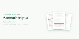 Aromatherapist — Business Documents — Premium, PDF and editable DOCX product overview