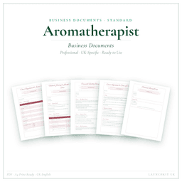 Aromatherapist — Business Documents — Standard, PDF with fillable header product preview