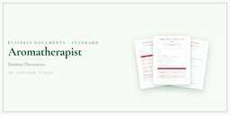 Aromatherapist — Business Documents — Standard, PDF with fillable header product overview