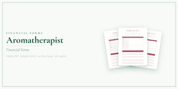 Aromatherapist — Financial Forms Bundle — Premium, PDF and editable DOCX product overview