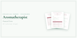 Aromatherapist — Financial Forms Bundle — Standard, PDF with fillable header product overview