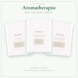 Aromatherapist — AI Copy Kit, PDF and editable DOCX sample pages