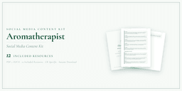Aromatherapist — Social Media Content Kit, PDF and editable DOCX product overview