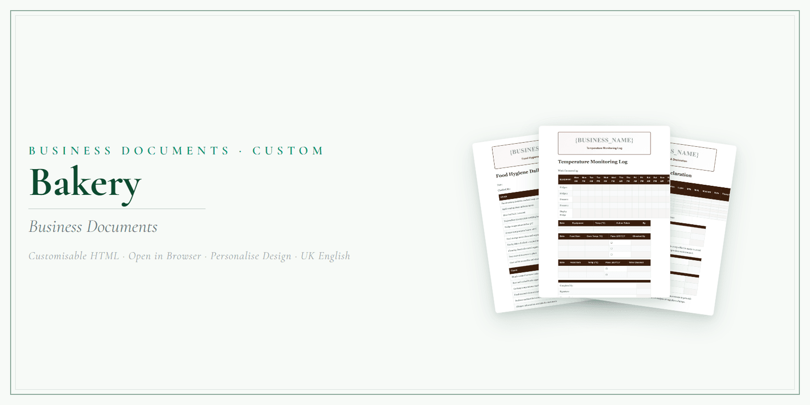 Business Documents — Custom — Product overview