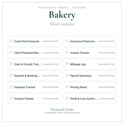 Financial Forms Bundle — Custom — What's included
