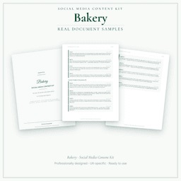 Social Media Content Kit — Sample document pages