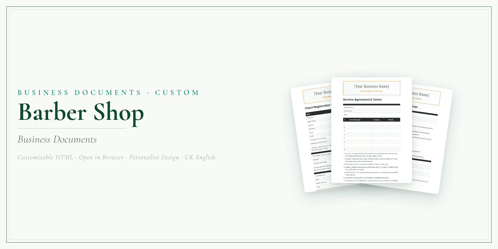 Business Documents — Customisable