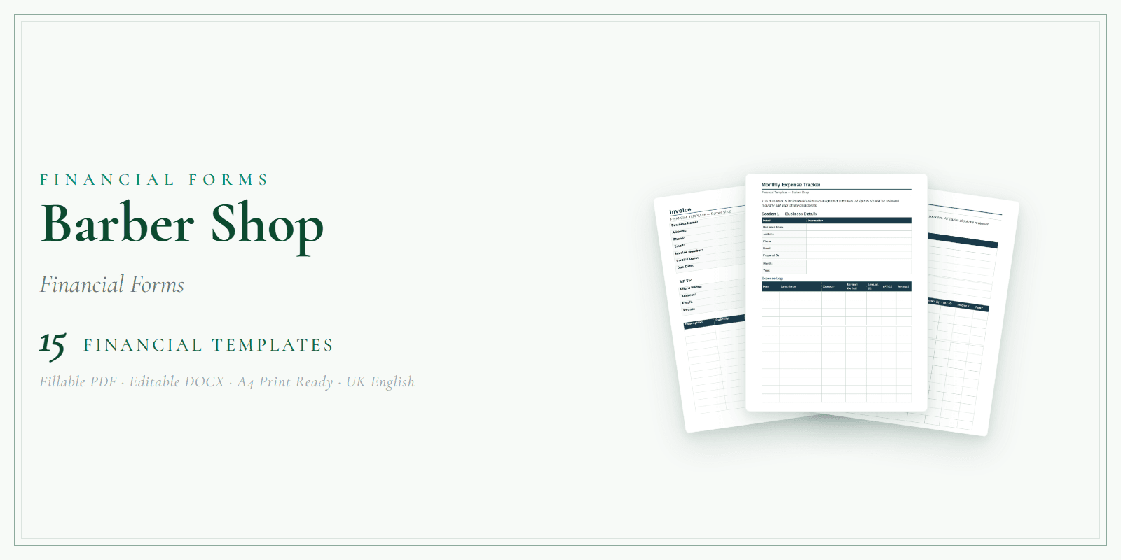 Financial Forms Bundle — Premium — Product overview