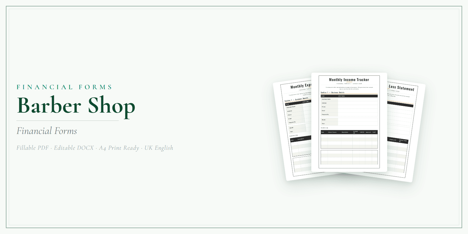 Financial Forms Bundle — Premium