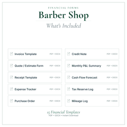 Financial Forms Bundle — Premium — What's included