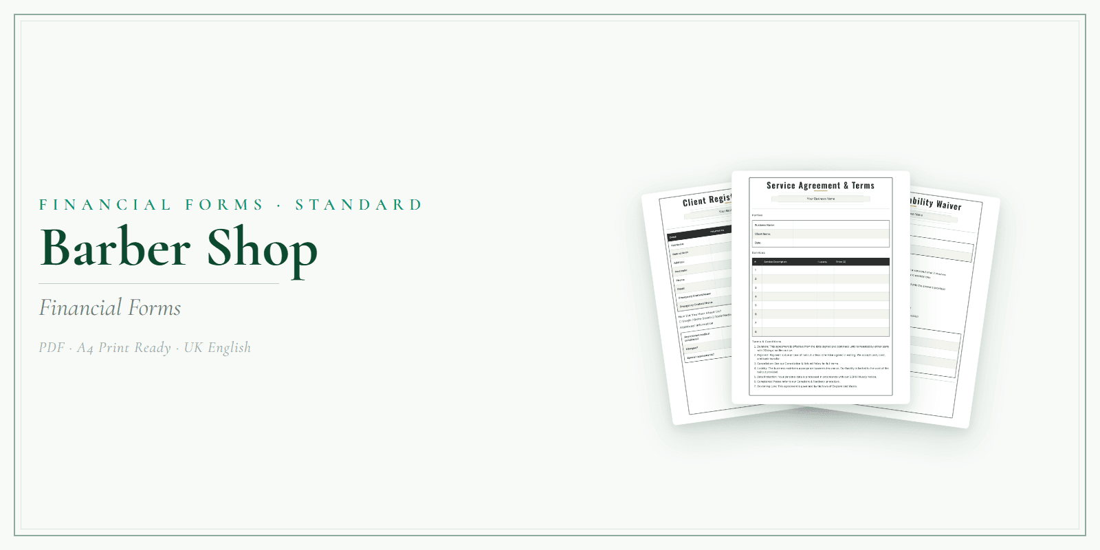 Financial Forms Bundle — Standard — Product overview