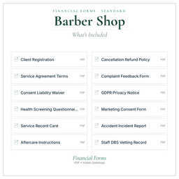 Financial Forms Bundle — Standard — What's included