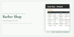 Barber Shop — Round Management Pack, PDF product overview