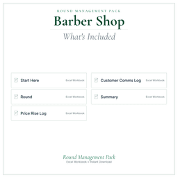 Barber Shop — Round Management Pack, PDF what's included preview