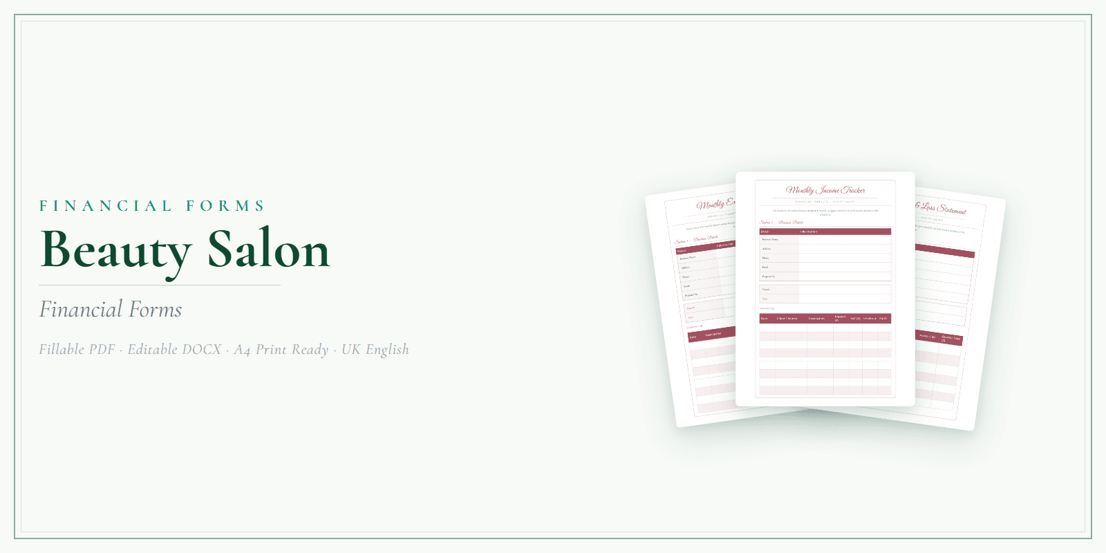 Financial Forms Bundle — Premium