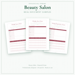 Financial Forms Bundle — Standard — Sample document pages