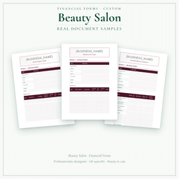 Financial Forms Bundle — Custom — Sample document pages