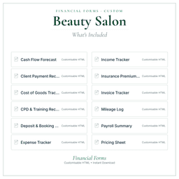 Financial Forms Bundle — Custom — What's included