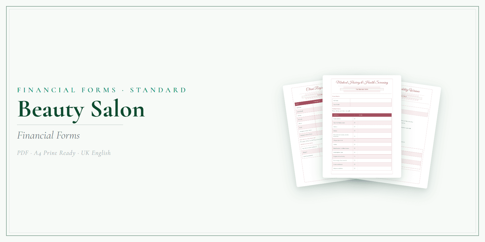 Financial Forms Bundle — Standard — Product overview