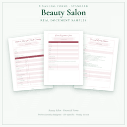 Financial Forms Bundle — Standard — Sample document pages