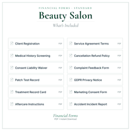 Financial Forms Bundle — Standard — What's included