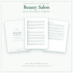 Social Media Content Kit — Sample document pages